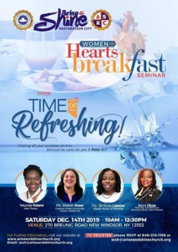 Women of Hearts Breakfast Seminar - Saturday, December 14, 2019